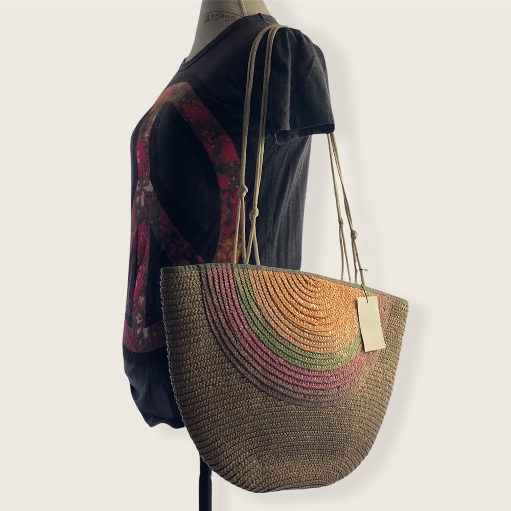 Bohemian Straw Shoulder Bag Beach Boho